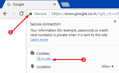 How to delete specific cookies chrome